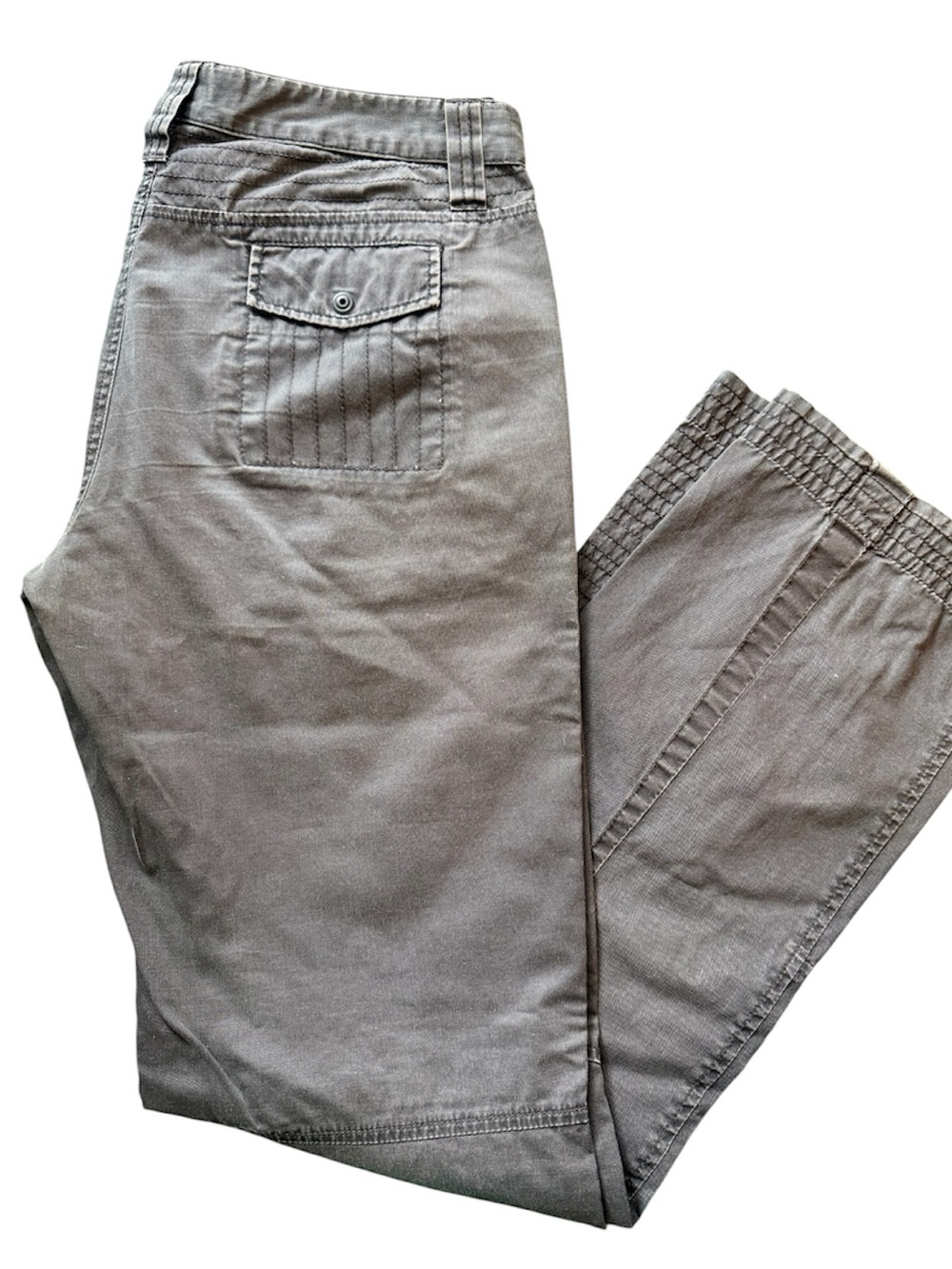 Armani Exchange Gray Cargo Pants with Zip Pockets